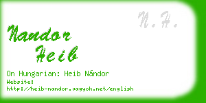 nandor heib business card